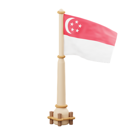 Drapeau de Singapour  3D Icon