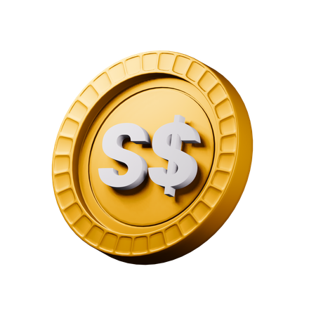 Singapur-Dollar  3D Icon