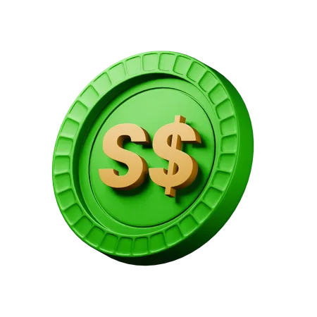 Singapur-Dollar  3D Icon