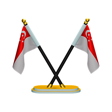 Singapur flagge  3D Icon