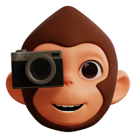 Singe prenant une photo  3D Icon