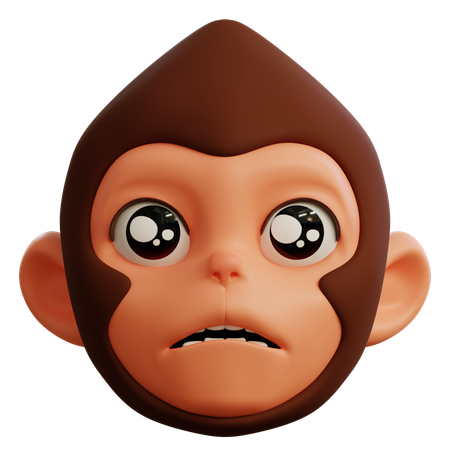 Singe triste  3D Icon