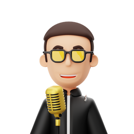 Singer  3D Icon