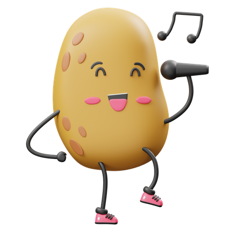 Singing Potato  3D Icon