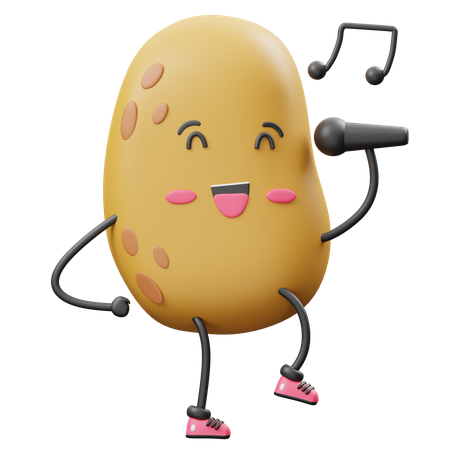 Singing Potato  3D Icon