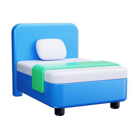 シングルベッド  3D Icon