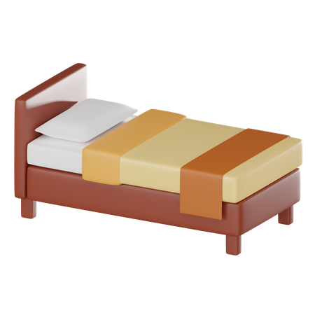 Single Bed  3D Icon