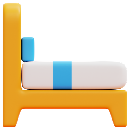 Single Bed  3D Icon