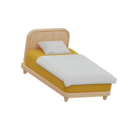 Single Bed  3D Icon