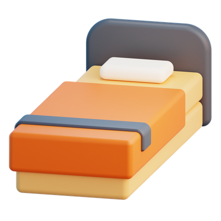 Single Bed  3D Icon