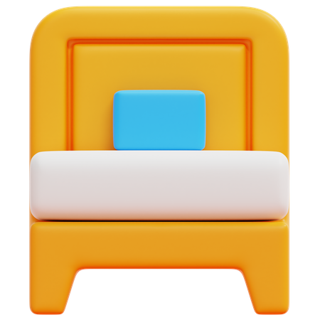 Single Bed  3D Icon