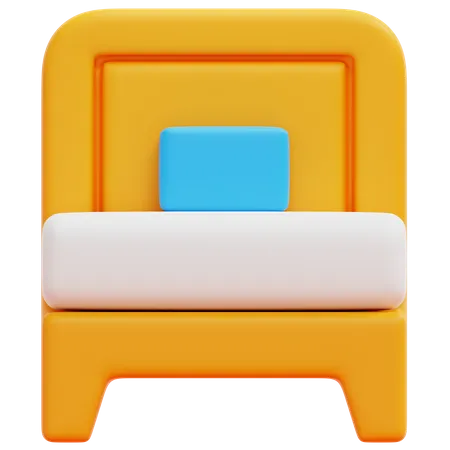 Single Bed  3D Icon