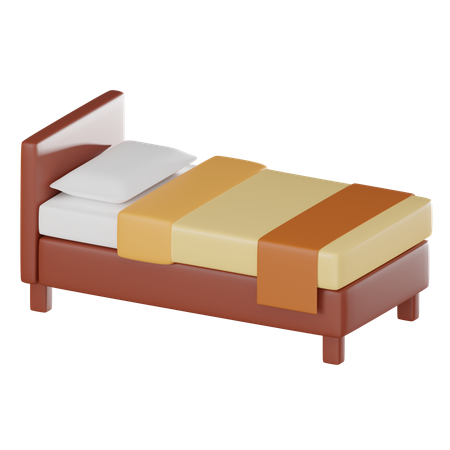 Single Bed  3D Icon