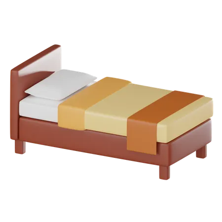 Single Bed  3D Icon