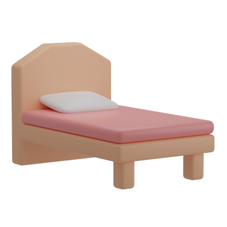 Single Bed  3D Illustration