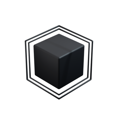 Single block from a blockchain  3D Icon