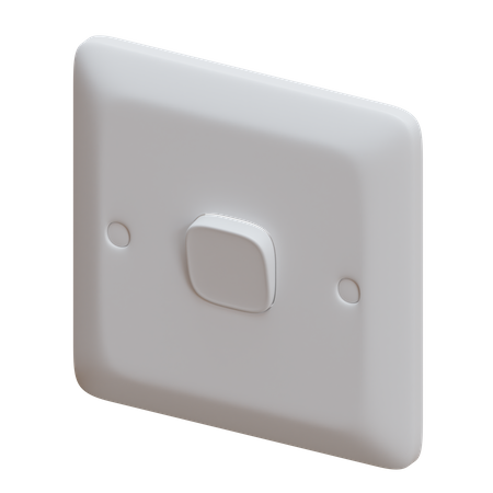 Single Button Switch  3D Icon