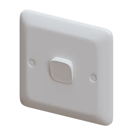 Single Button Switch Electrical Accessories 3D Icon