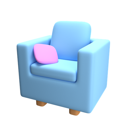 Single Couch  3D Icon