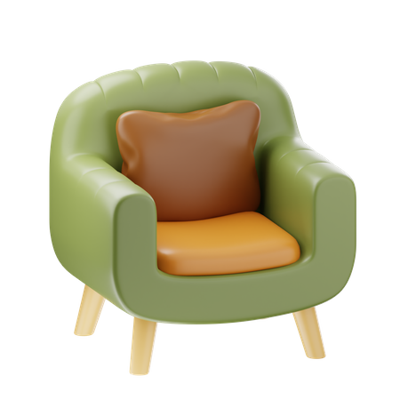 Single Couch  3D Icon