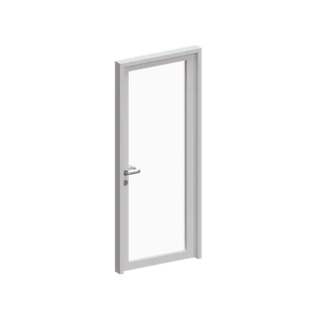 Single Frame Glass Door 3 D Design Element Suitable For Interior Theme 3D Icon