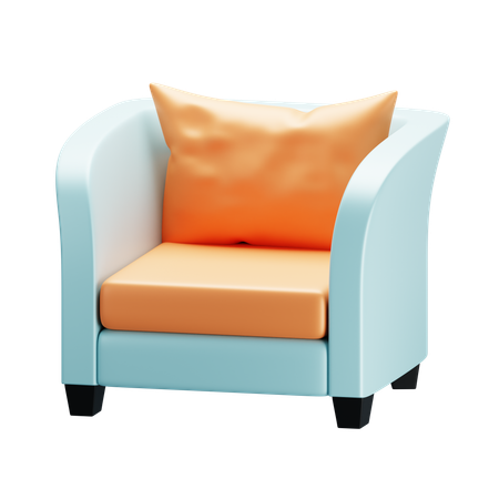 Single sofa  3D Icon