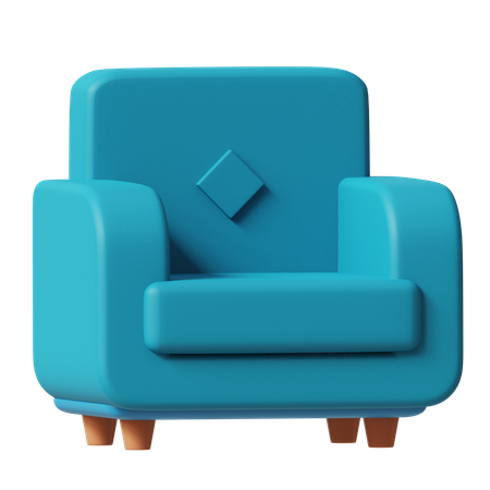 Single Sofa  3D Icon