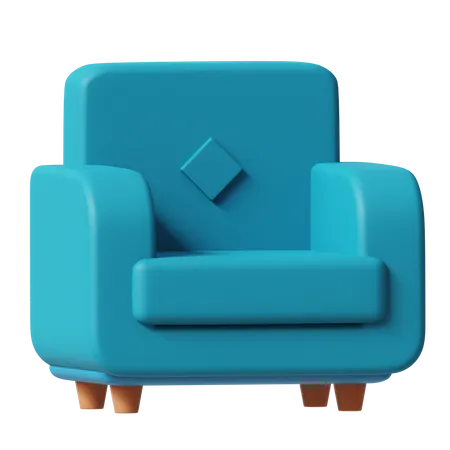 Single Sofa  3D Icon