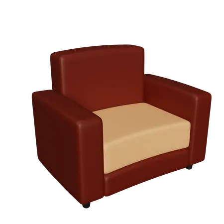 Single Sofa  3D Icon