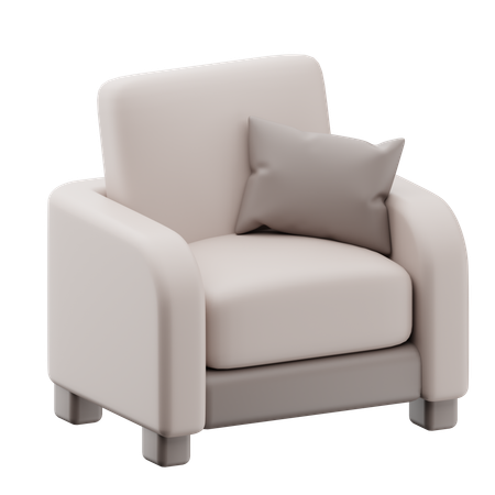 Single Sofa  3D Icon