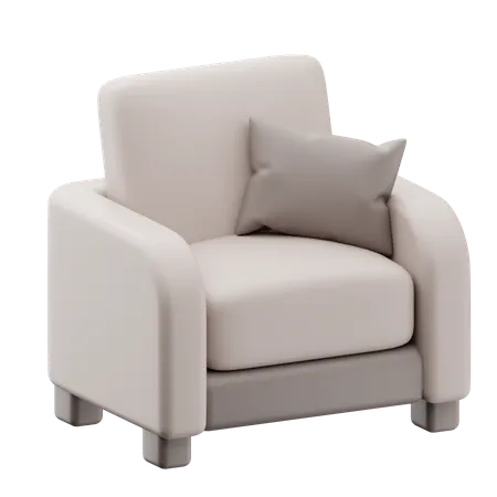 Single Sofa  3D Icon