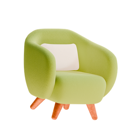 Single Sofa  3D Icon