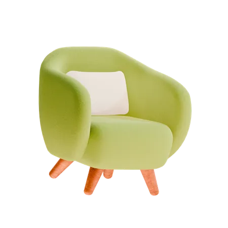 Single Sofa  3D Icon