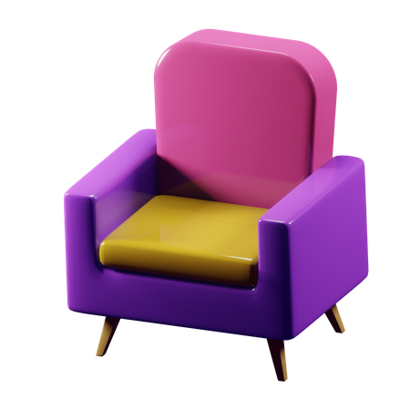 Single Sofa 3D Illustration
