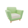 3d single sofa