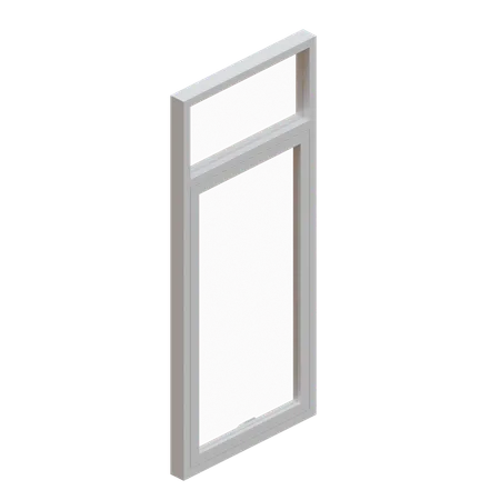 Single Swing Window With Top Ventilation 3 D Render Design Element 3D Icon