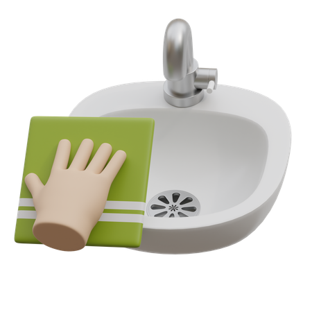 シンク掃除  3D Icon