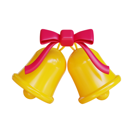 Sino amarelo de natal  3D Illustration