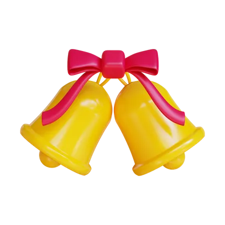 Sino amarelo de natal  3D Illustration