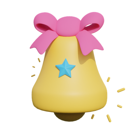 Sino dourado de natal  3D Icon