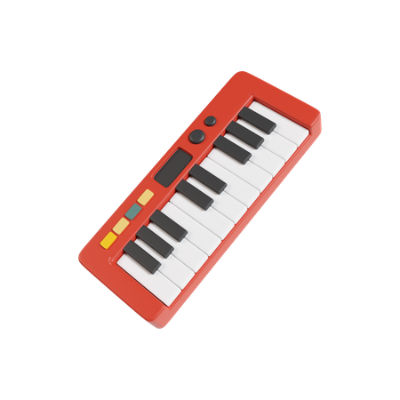 Sintetizador de teclado  3D Icon