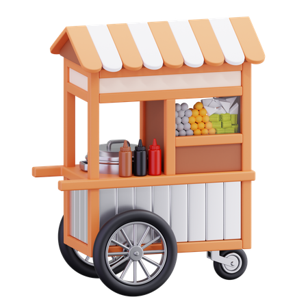 Siomay Stall  3D Icon