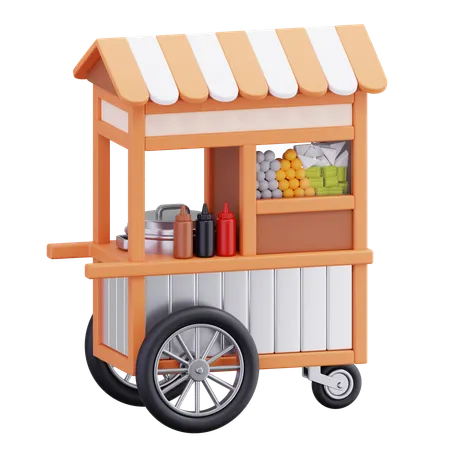 Siomay Stall  3D Icon