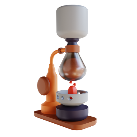 Siphon Coffee  3D Illustration