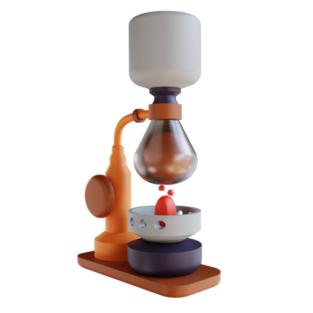 Siphon Coffee 3D Illustration