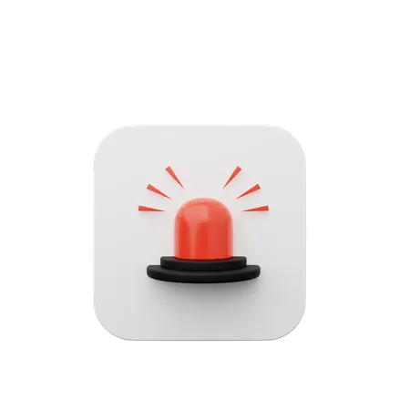 3 D Illustration Of Element User Interface Ui Simple Icon Alarm Red 3D Illustration