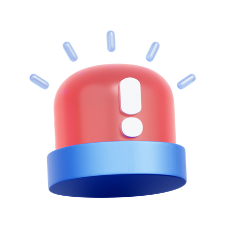 Sirena de advertencia de emergencia  3D Icon