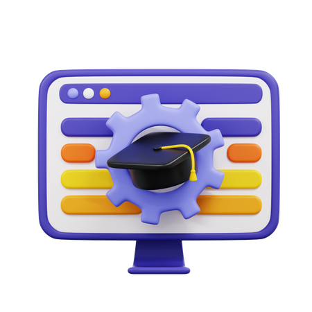 Sistema de aprendizagem  3D Icon