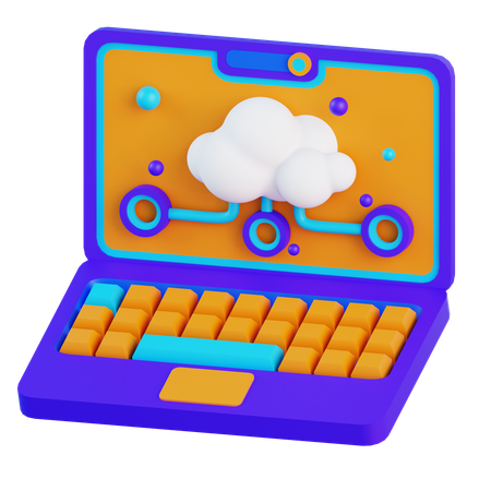 Sistema de computación en la nube  3D Icon