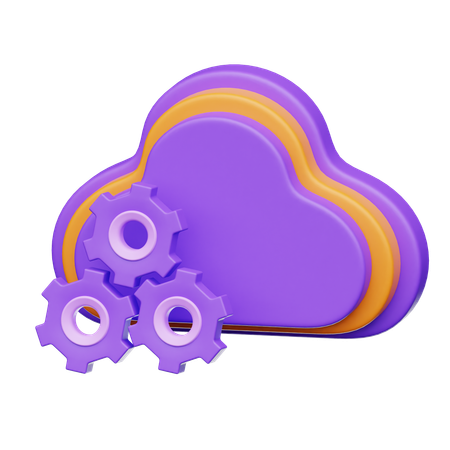 Sistema de computación en la nube  3D Icon